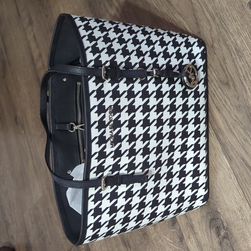 Michael Kors Houndstooth Satchel Bag